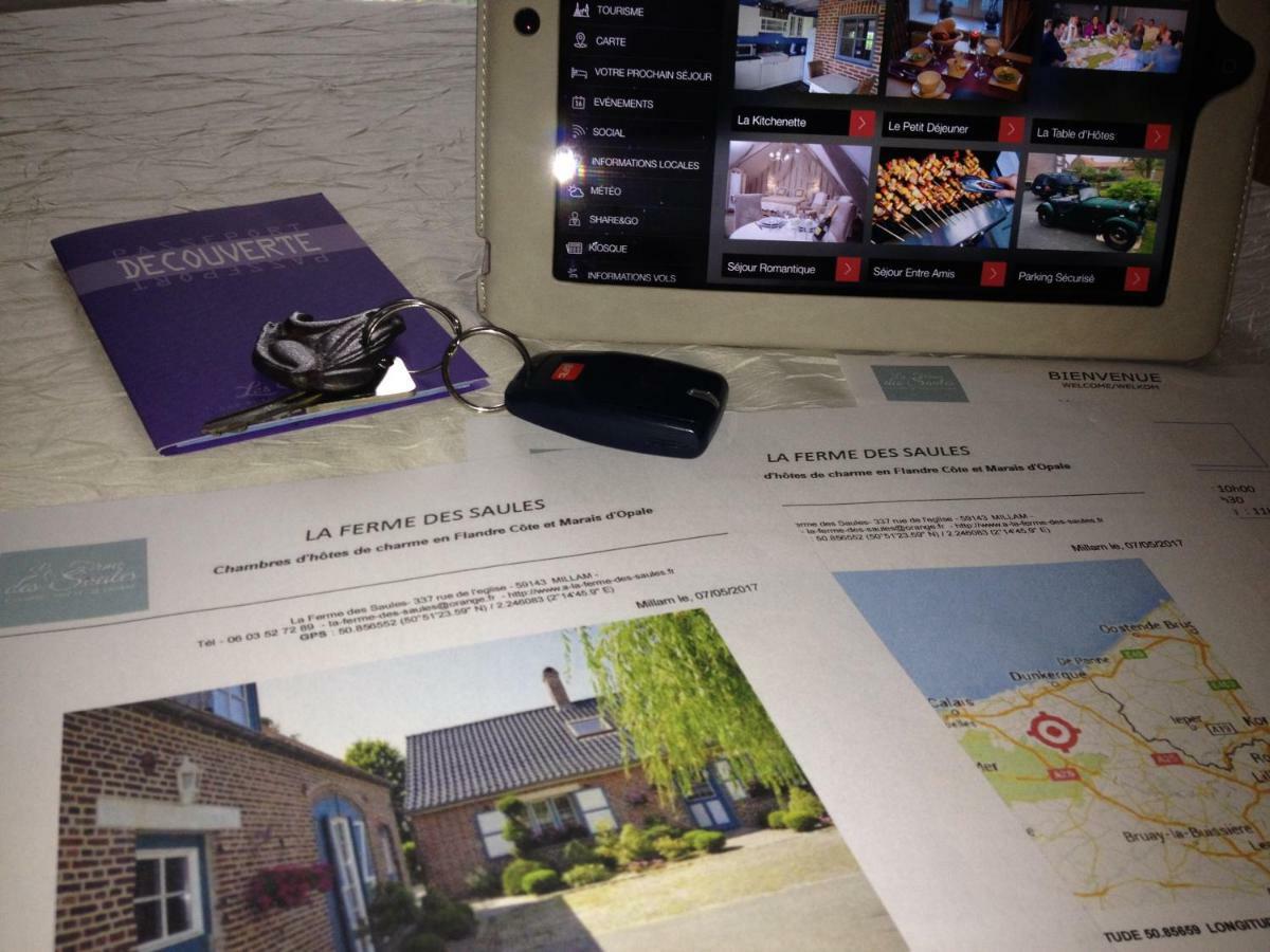 Cote D'Opale - La Ferme Des Saules Bed & Breakfast Millam ภายนอก รูปภาพ